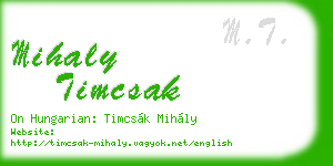 mihaly timcsak business card